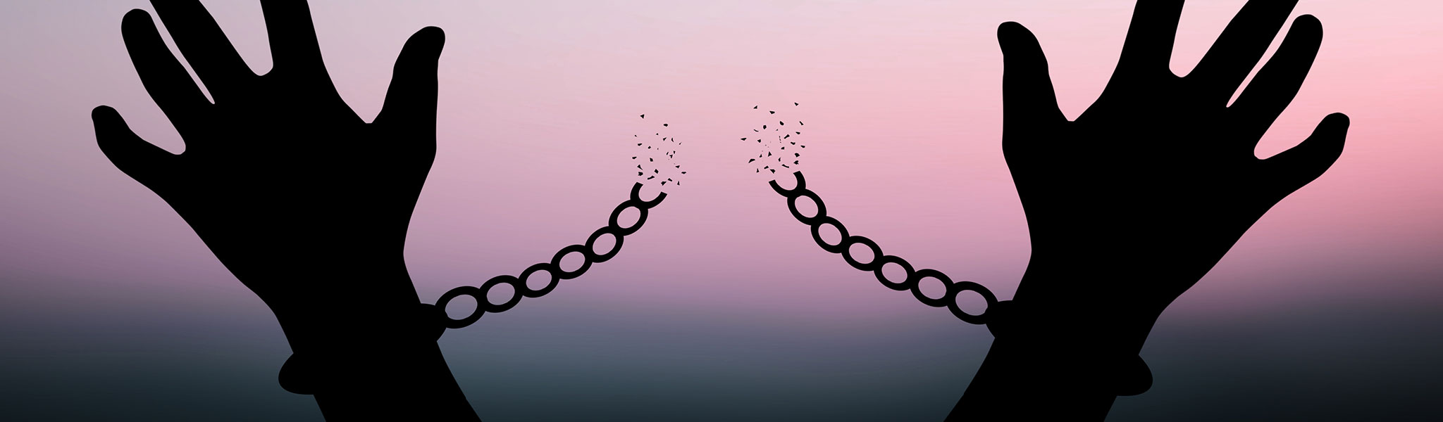 Hands Breaking Chains